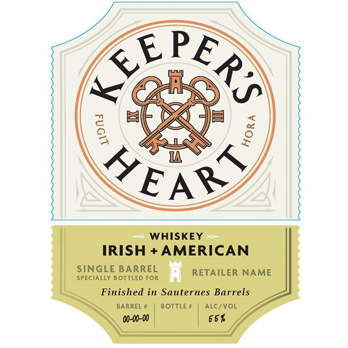 Keeper’s Heart Irish + American Single Barrel Whiskey finished in Sauternes barrels - Available at Wooden Cork