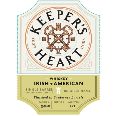 Keeper’s Heart Irish + American Single Barrel Whiskey finished in Sauternes barrels - Available at Wooden Cork