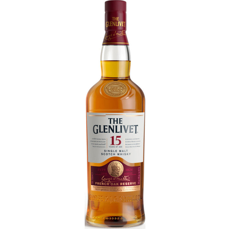 The Glenlivet 15 Year Old Single Malt Scotch Whisky - Available at Wooden Cork