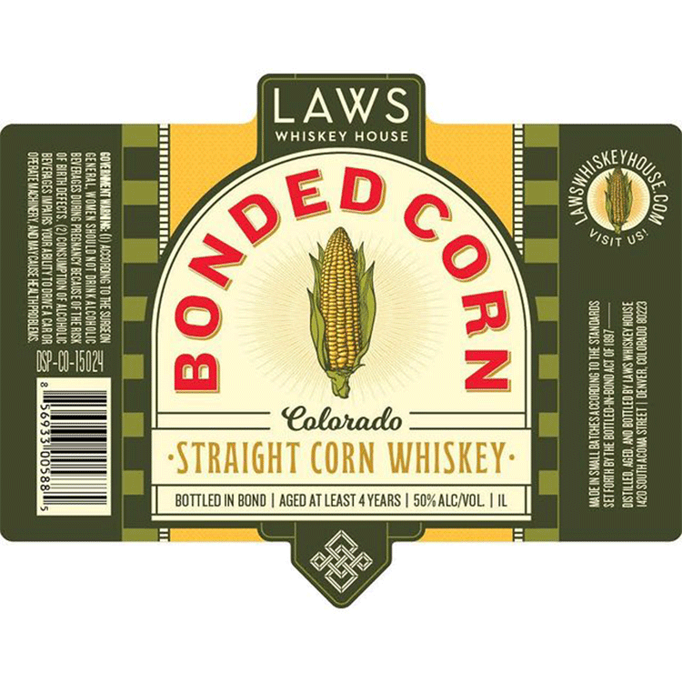 Laws Whiskey House Bonded Corn Colorado Straight Corn Whiskey - Available at Wooden Cork