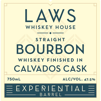 Laws Experiential Barrel Straight Bourbon Finished in Calvados Cask - Available at Wooden Cork