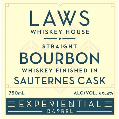 LAWS Whiskey House Experiential Barrel Straight Bourbon Sauternes Cask - Available at Wooden Cork