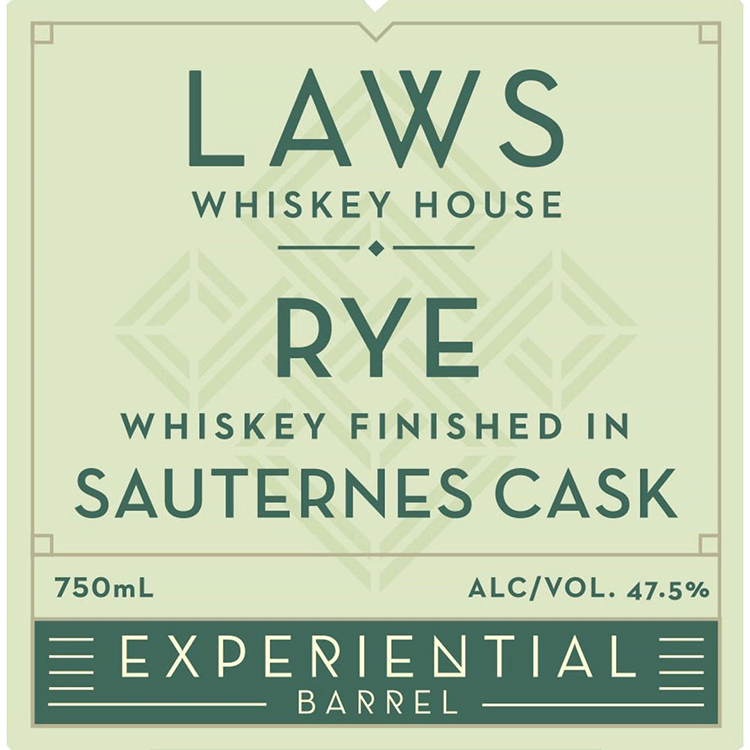 Laws Experiential Barrel Rye Finished in Sauternes Cask - Available at Wooden Cork