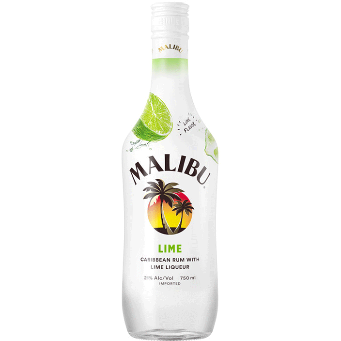 Malibu Flavored Caribbean Rum with Lime Liqueur - Available at Wooden Cork