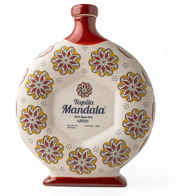Mandala Anejo Tequila Ceramic 1L - Available at Wooden Cork