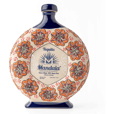 Mandala Extra Anejo Tequila Ceramic 1L - Available at Wooden Cork