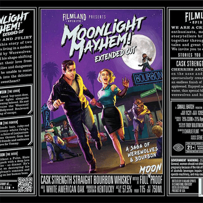Filmland Moonlight Mayhem Extended Cut Cask Strength Straight Bourbon - Available at Wooden Cork