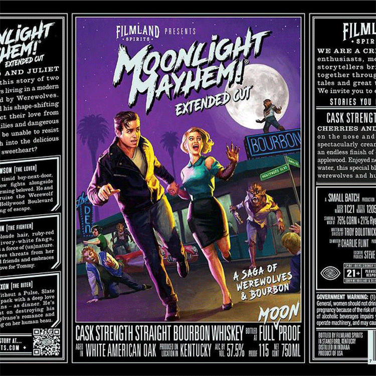 Filmland Moonlight Mayhem Extended Cut Cask Strength Straight Bourbon - Available at Wooden Cork