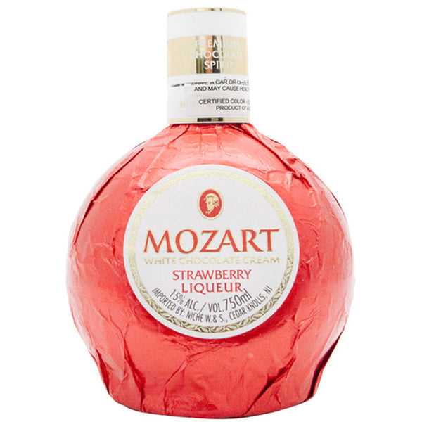 Mozart White Chocolate Strawberry Cream Liqueur – Wooden Cork