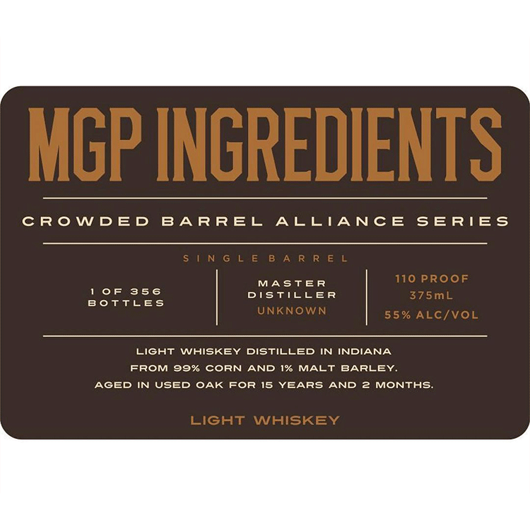 Crowded Barrel MGP Ingredients Light Whiskey - Available at Wooden Cork