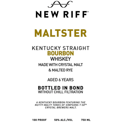New Riff 6 Year Maltster Kentucky Straight Bourbon w/ Crystal Malt & Malted Rye Bottled in Bond - Available at Wooden Cork