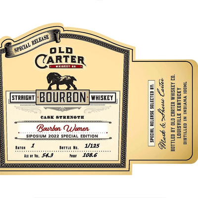 Old Carter Special Release Bourbon Women Siposium 2022 Special Edition Straight Bourbon - Available at Wooden Cork