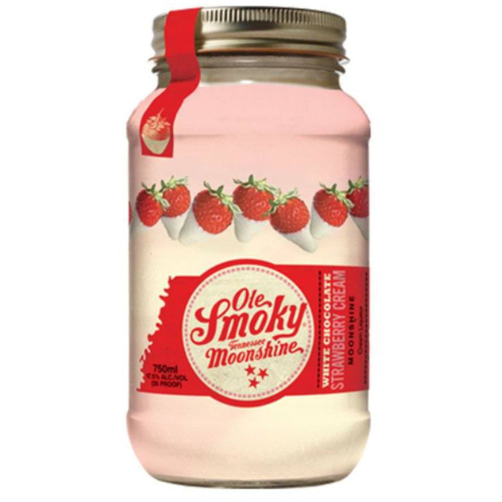 Ole Smoky White Chocolate Strawberry Cream Moonshine - Available at Wooden Cork
