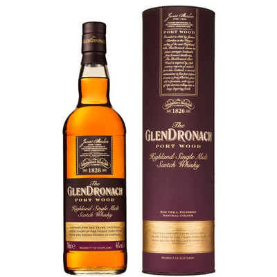 The GlenDronach 10 Year Old Portwood Finish Highland Single Malt Scotch Whisky - Available at Wooden Cork