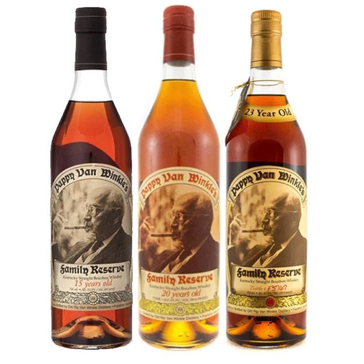 Pappy Van Winkle's 15 Year, 20 Year & 23 Year Bundle - Available at Wooden Cork