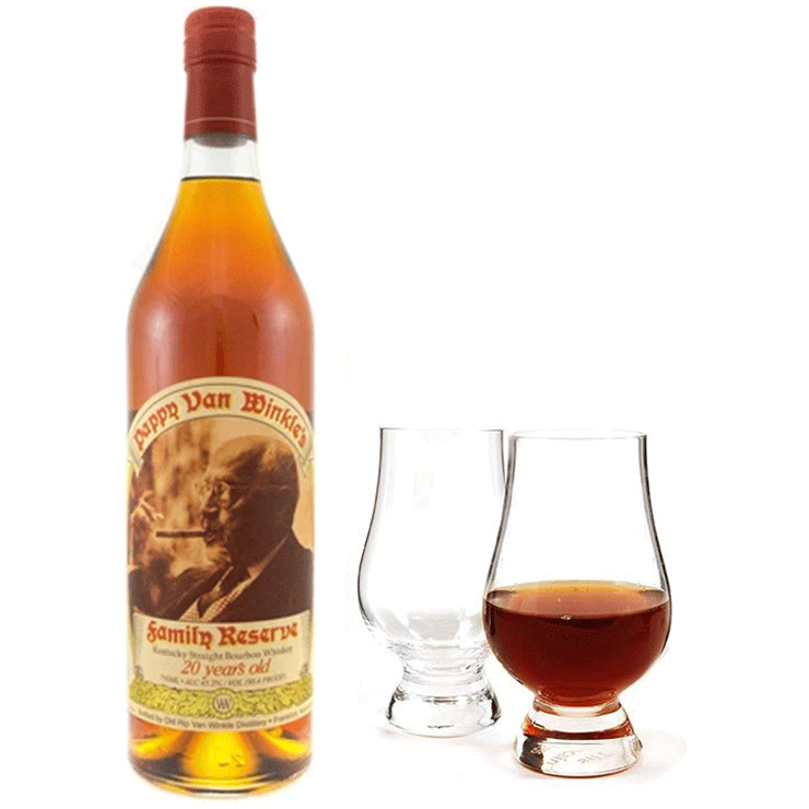 Pappy Van Winkle 20 Year Bourbon with Glencairn Set Bundle - Available at Wooden Cork