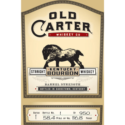 Old Carter Kentucky Straight Bourbon - Available at Wooden Cork
