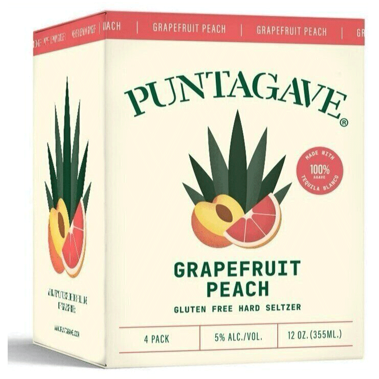 Puntagave Grapefruit Tequila Seltzer 4pack 12 Oz - Available at Wooden Cork