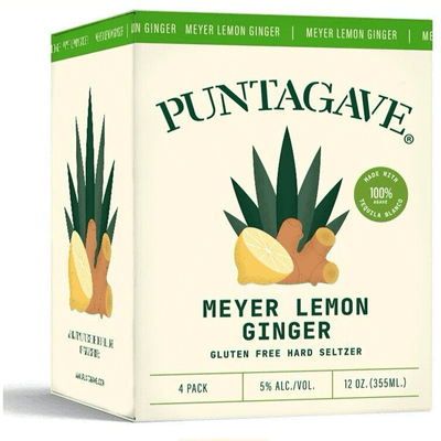 Puntagave Lemon Ginger Tequila Seltzer 4pack 12 Oz - Available at Wooden Cork