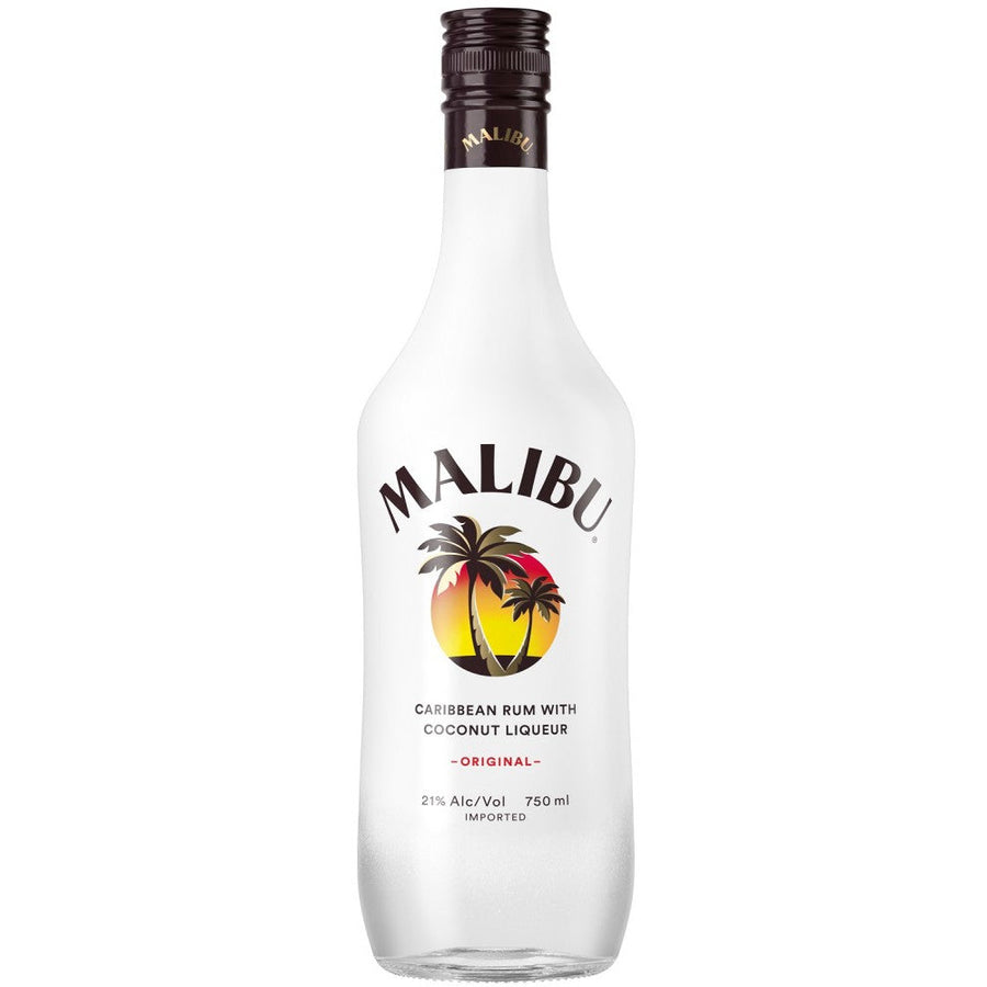 Malibu Flavored Caribbean Rum with Coconut Liqueur - Available at Wooden Cork