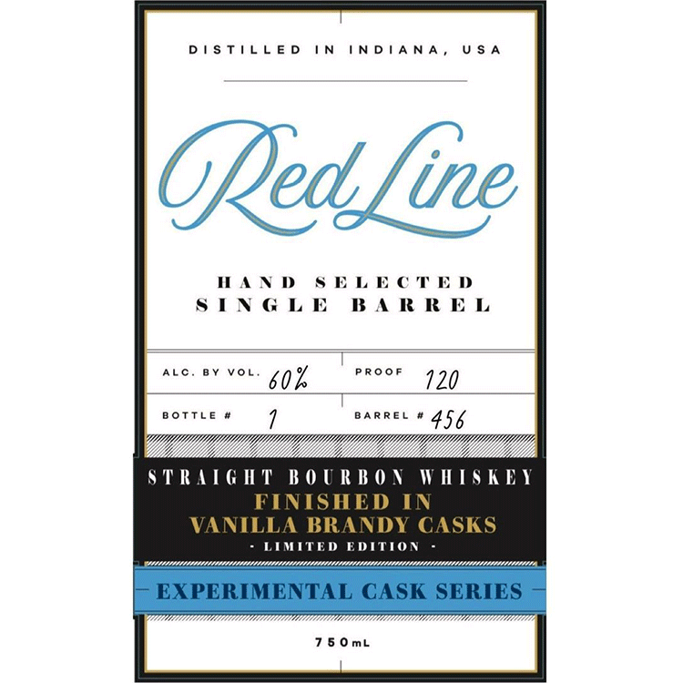 Red Line Experimental Cask Straight Bourbon Finished in Vanilla Brandy Casks - Available at Wooden Cork