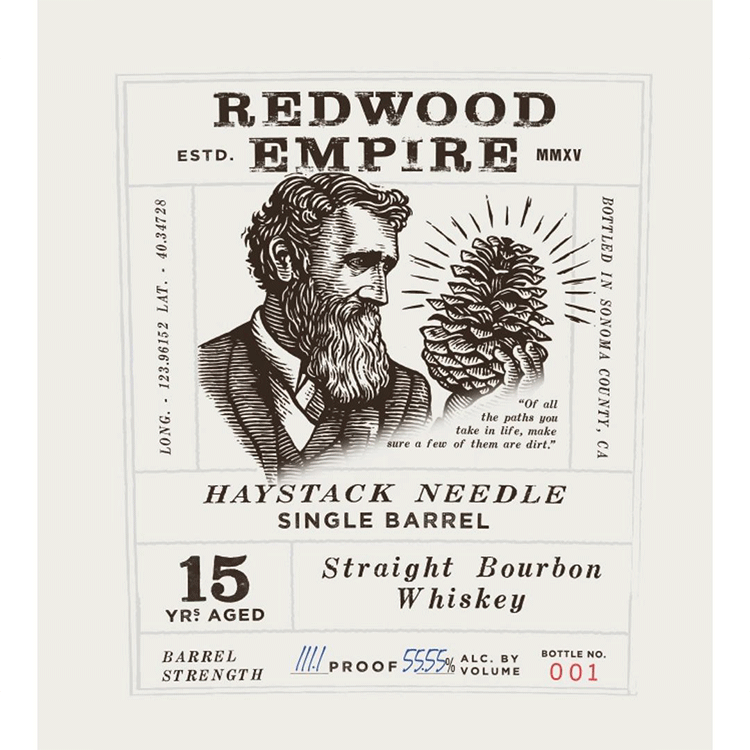 Redwood Empire Single Barrel 15 Year Haystack Needle Straight Bourbon - Available at Wooden Cork