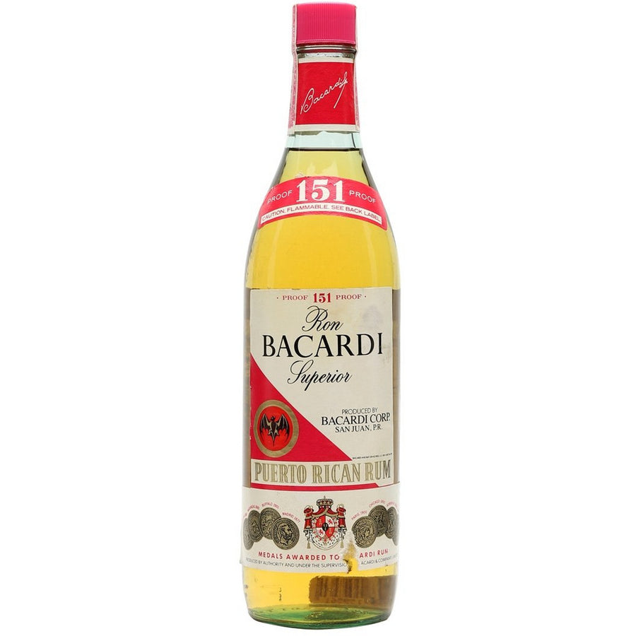 Bacardi 151 Rum 1L Original Label - Available at Wooden Cork