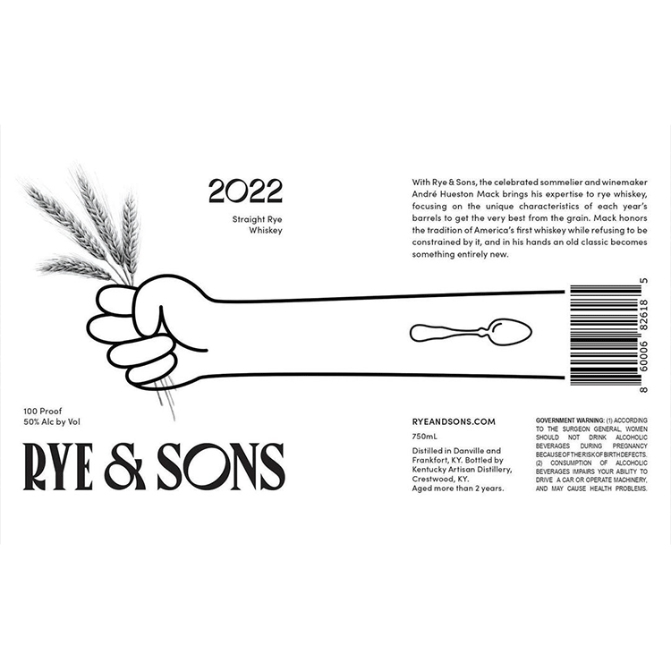 Rye & Sons 2022 Straight Rye - Available at Wooden Cork