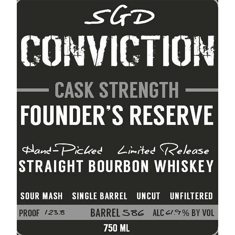 Southern Grace Conviction Cask Strength Founder’s Reserve Single Barrel Straight Bourbon - Available at Wooden Cork