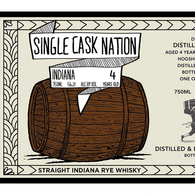 Single Cask Nation 4 Year Straight Indiana Rye - Available at Wooden Cork