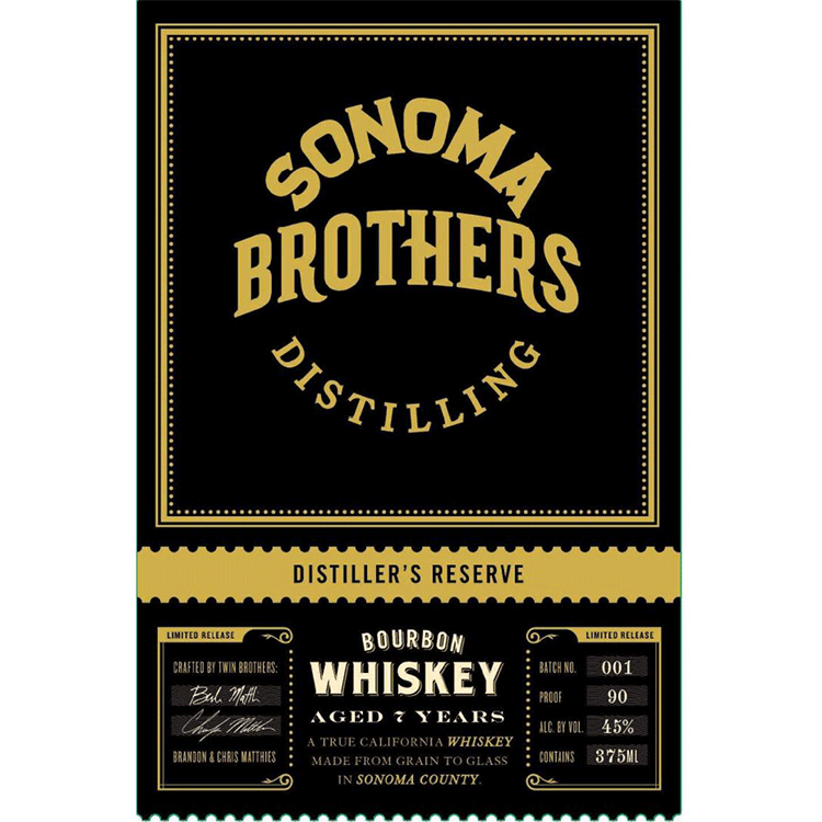 Sonoma Brothers 7 Year Distiller’s Reserve Bourbon Whiskey - Available at Wooden Cork
