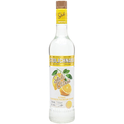 Stolichnaya Citros Flavored Premium Vodka - Available at Wooden Cork