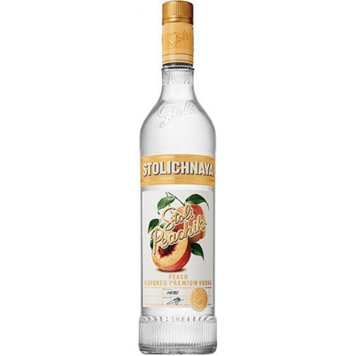 Stolichnaya Peachik Flavored Premium Vodka - Available at Wooden Cork