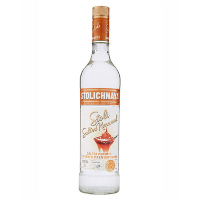 Stolichnaya Salted Karamel Flavored Premium Vodka - Available at Wooden Cork