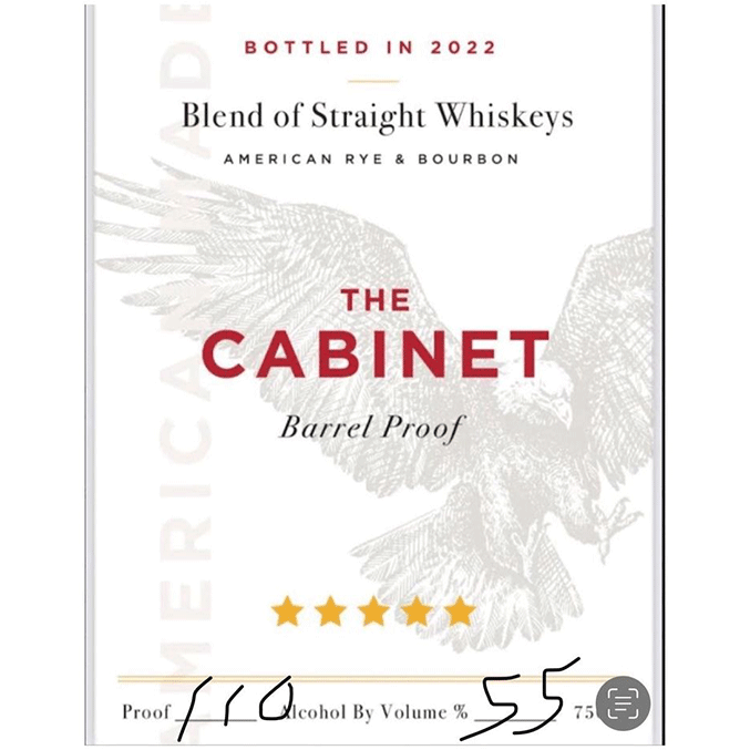 The Cabinet Blend of Straight Whiskies - Available at Wooden Cork