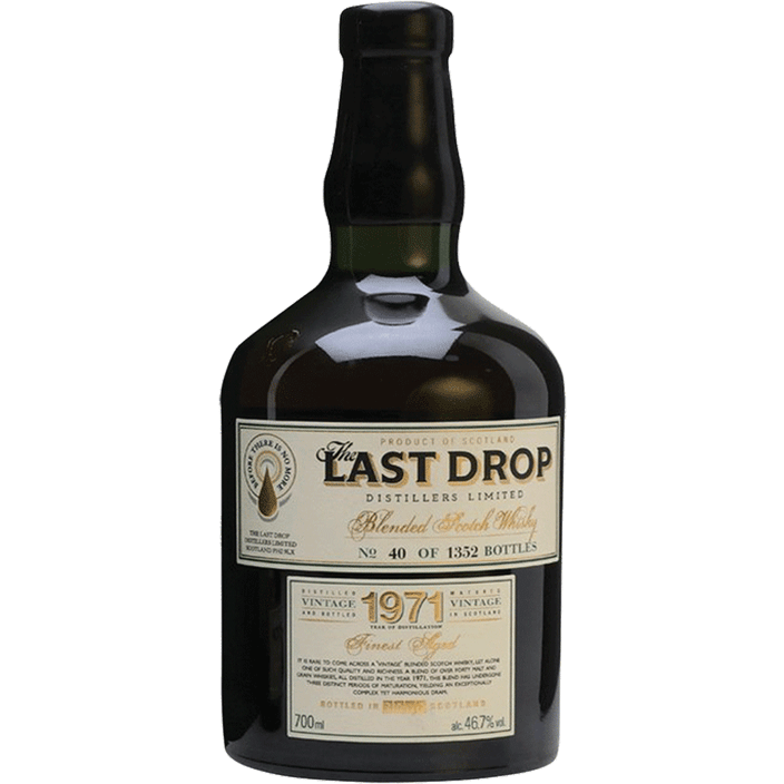The Last Drop Distillers 1971 Vintage Blended Scotch Whiskey - Available at Wooden Cork