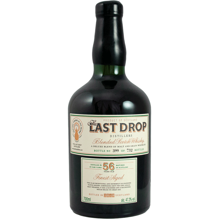 The Last Drop Distillers 56 Year Old Finest Aged Blended Scotch Whiskey - Available at Wooden Cork