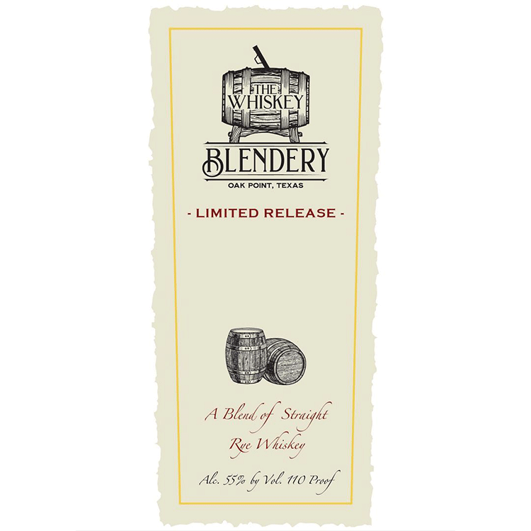 The Whiskey Blendery Limited Release Blend of Straight Rye - Available at Wooden Cork