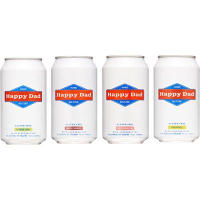 Happy Dad Hard Seltzer Variety 12pk 12oz Can 5.0% ABV - Available at Wooden Cork