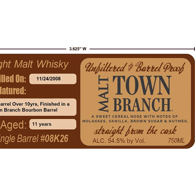 Town Branch Straight Malt Select Single Barrel - Available at Wooden Cork
