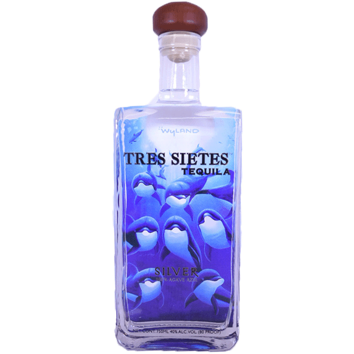 Tres Sietes Silver Dolphin Label by Wyland - Available at Wooden Cork