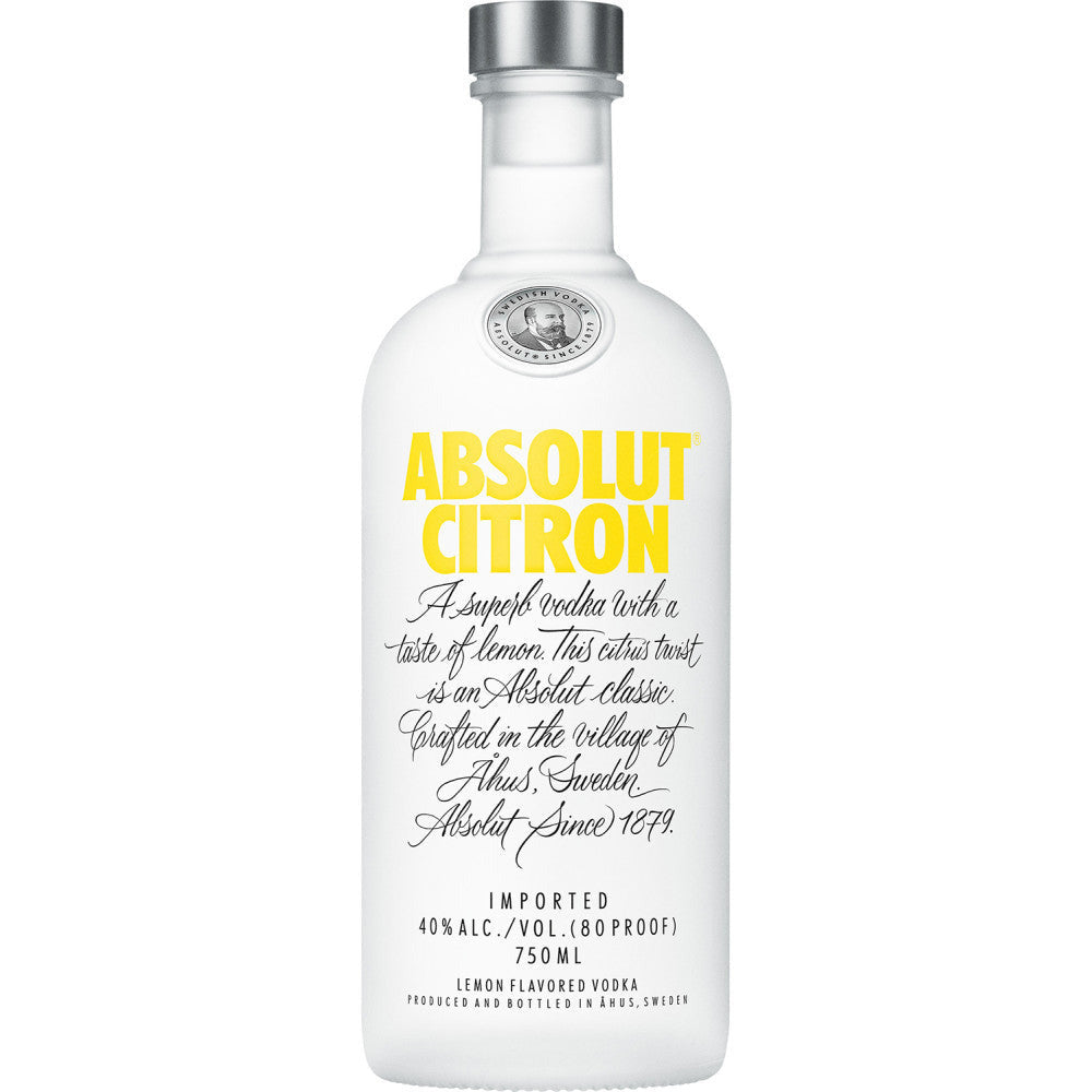 Absolut Citron Flavored Vodka - Available at Wooden Cork