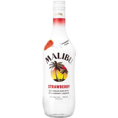 Malibu Flavored Caribbean Rum with Strawberry Liqueur - Available at Wooden Cork