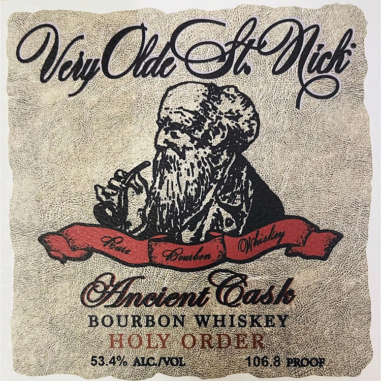Very Olde St. Nick Holy Order Bourbon - Available at Wooden Cork