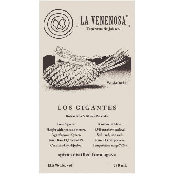 La Venenosa Los Gigantes Espiritus de Jalisco Raicilla - Available at Wooden Cork