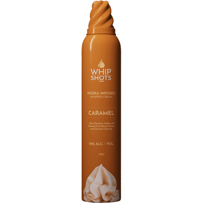 Whipshots Caramel Vodka Infused Whipped Cream by Cardi B 375ml - Available at Wooden Cork