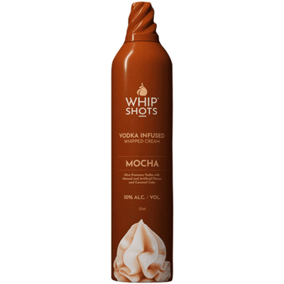 Whipshots Mocha Vodka Infused Whipped Cream by Cardi B 375ml - Available at Wooden Cork