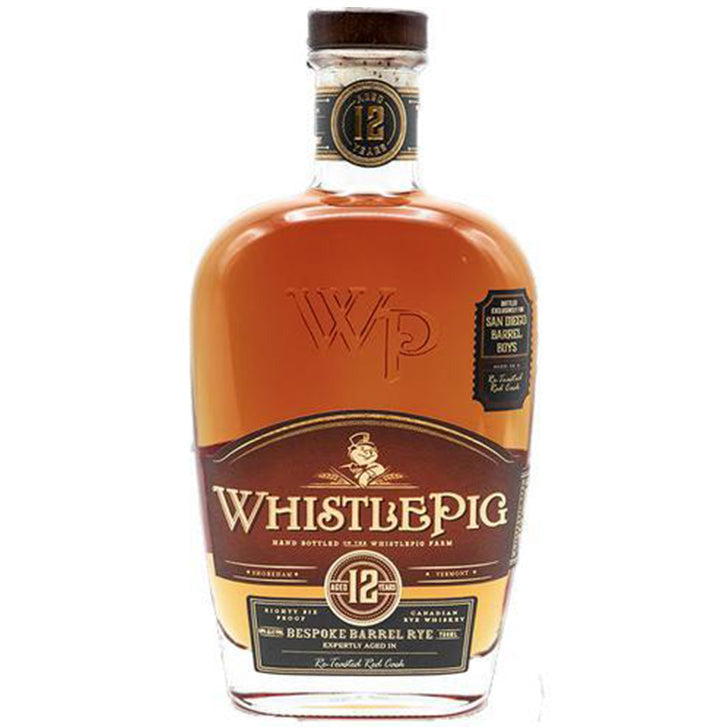WhistlePig 12 Year Old Bespoke Barrel Rye Aged in a Re-Toasted Red Cask 'San Diego Barrel Boys' Single Barrel - Available at Wooden Cork